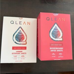 Qlean Laundry Essentials Bundle Detergent Sheets & Biodegradable Fabric Softener